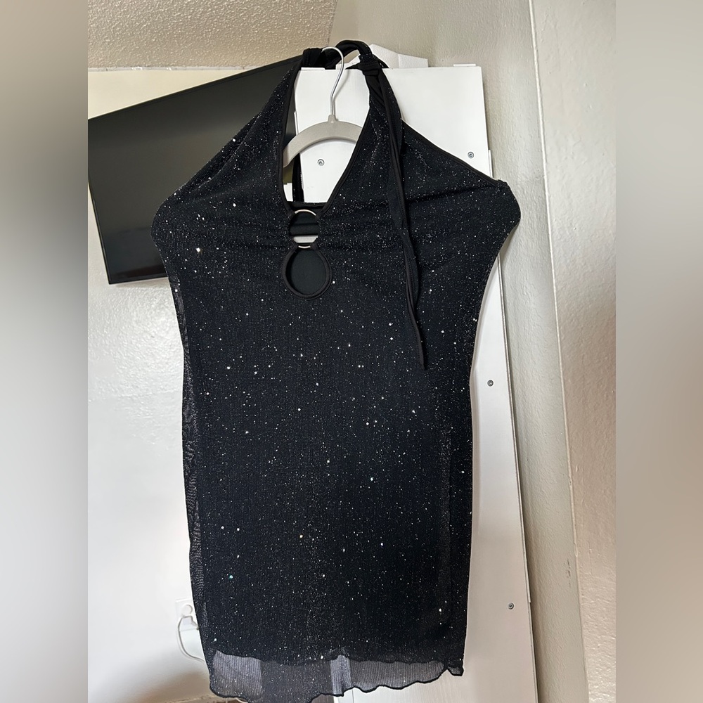 Black mini dress